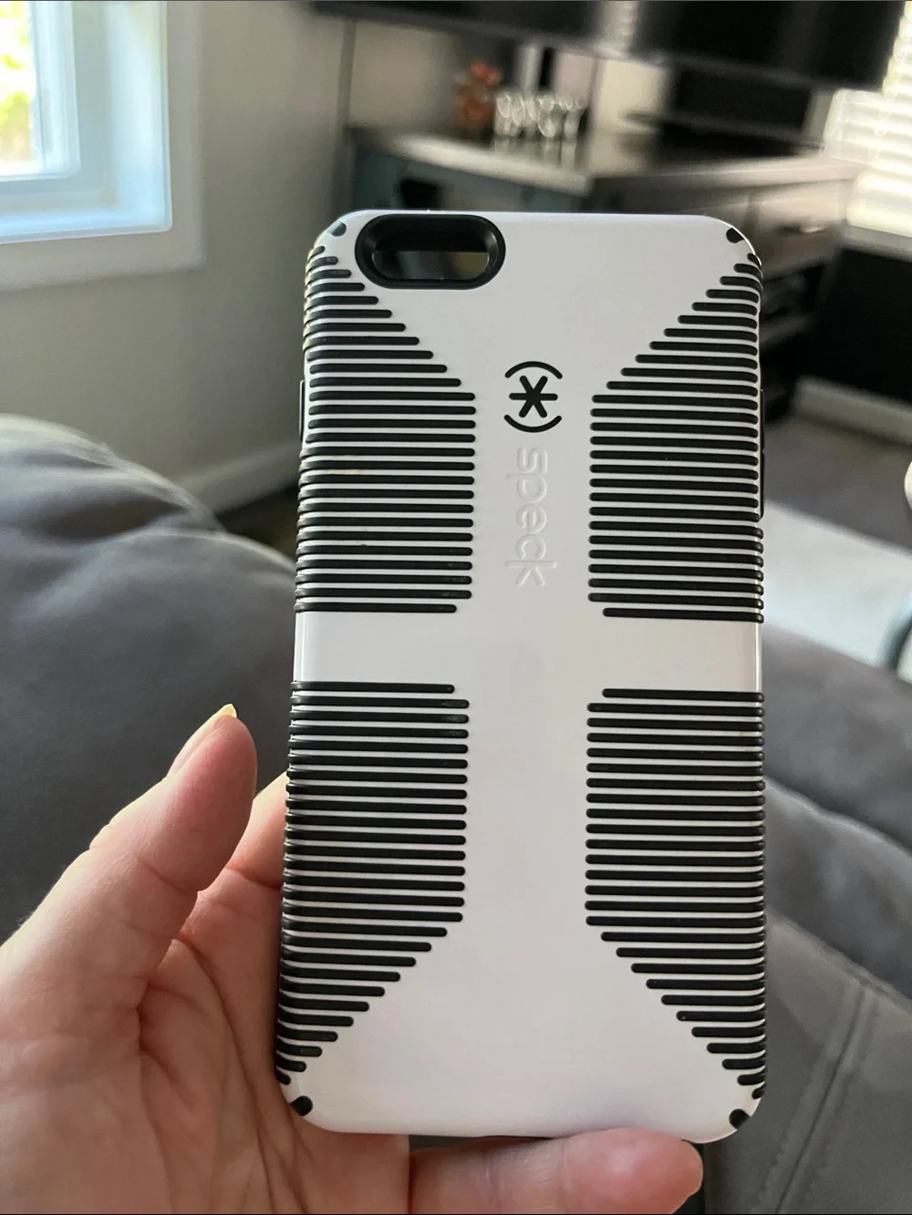 Apple Black iPhone 6 with Front Home Button with speck case